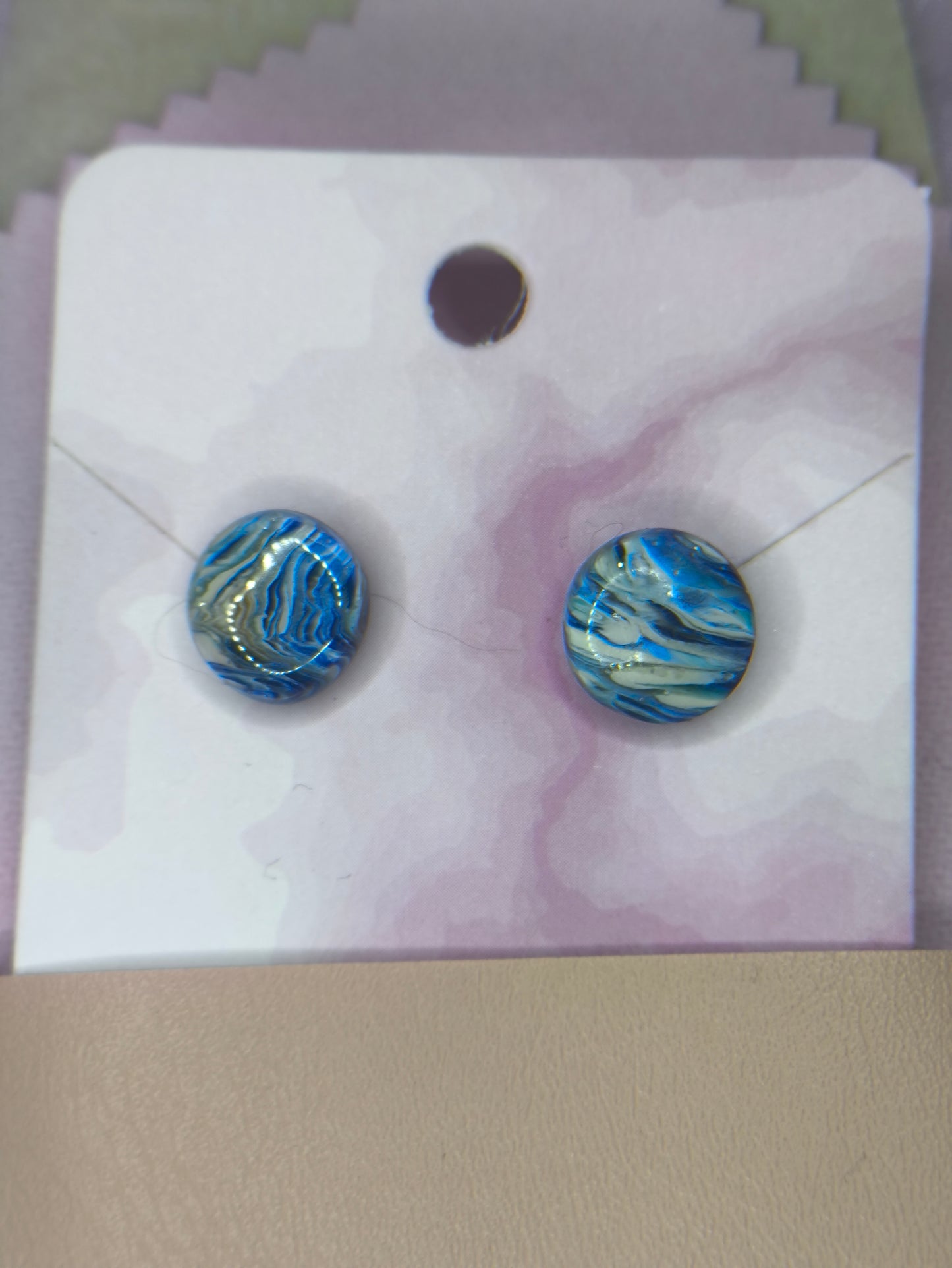 Large acrylic stud earrings