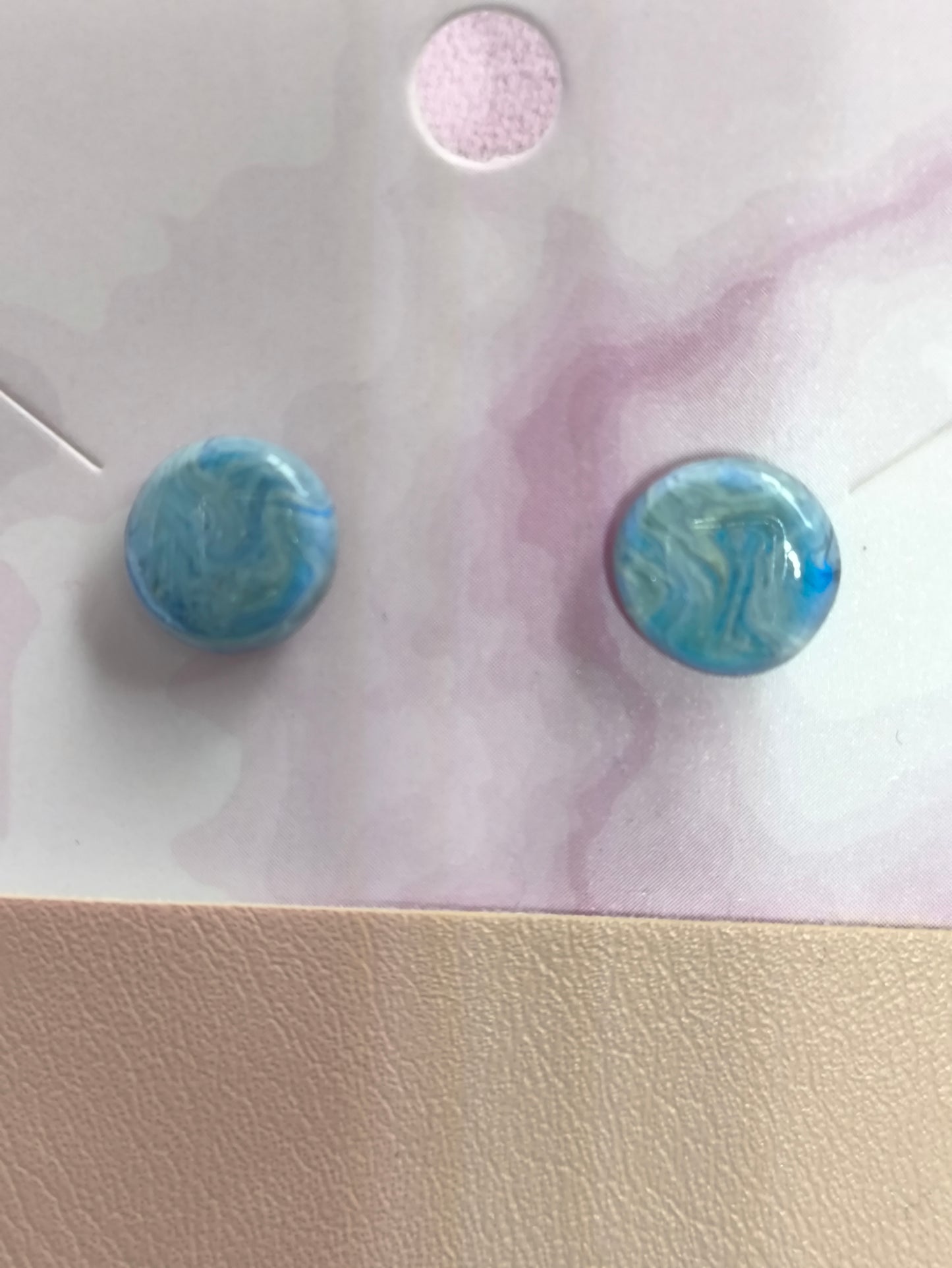 Small acrylic stud earrings